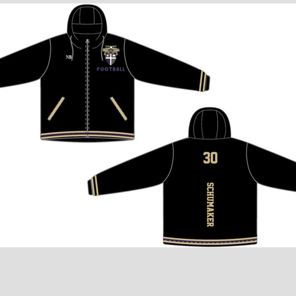 CBA Football Custom Sublimated Waterproof Rain Jacket Thumbnail
