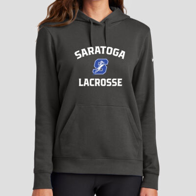 SYLA Lacrosse White (OC)- Women's Club Fleece Sleeve Swoosh Pullover Hoodie Thumbnail