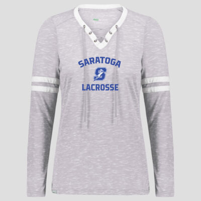Syla Lacrosse Blue - Ladies Monterey Long Sleeve Tee Thumbnail